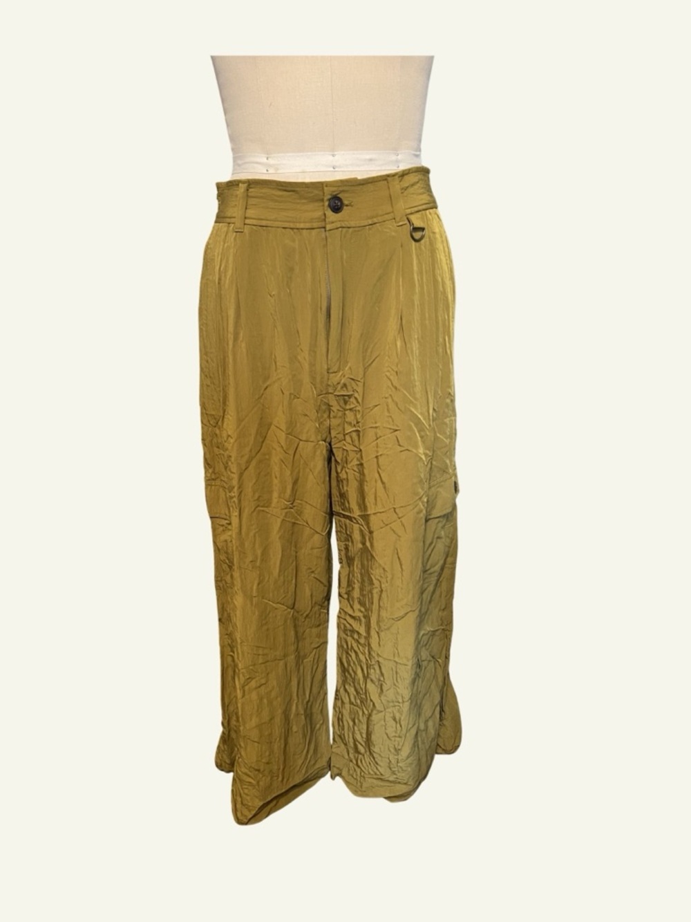 Madewell Olive Wide-Leg Trousers
